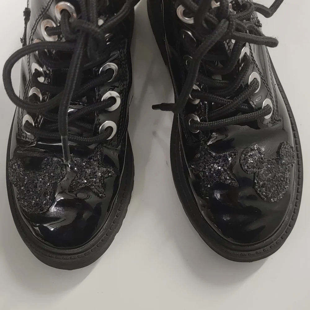 ZARA | Disney Mickey boots with sparkle design combat boots size 12